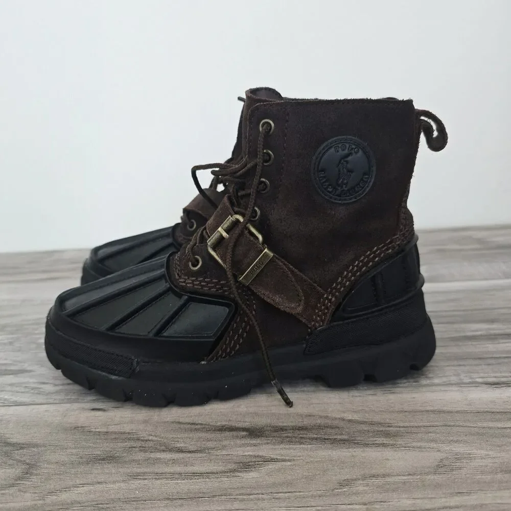 Ralph Lauren Boys Oslo High Suede Boot Youth size 4